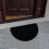 Giyblacko halvcirkelformet dørmåtte sort absorberende 1 stk. 6