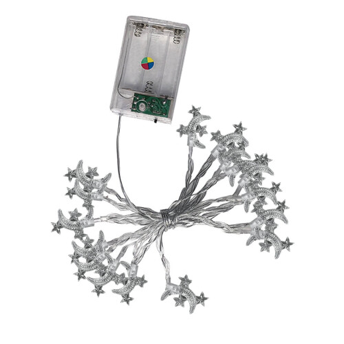 Guirlande lumineuse LED 30 m, 20 LED, à piles, thème spatial 1