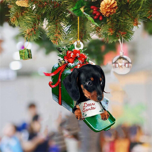 Weihnachtsschmuck in Dackelform, 1 Stück 1