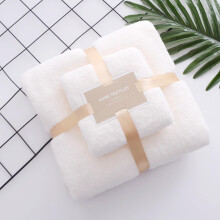 Winysin 2-in-1 katoenen badhanddoek & gezichtshanddoek, combinatieset van bad- en gezichtshanddoeken, verdikte, absorberende combinatiehanddoek (2