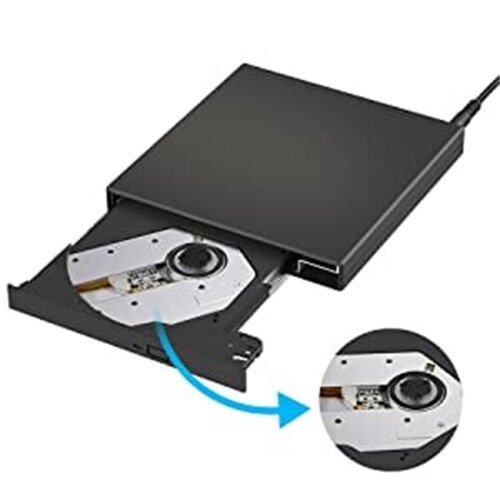 Unidade de DVD externa USB 3.0 Tipo C, gravador de CD/DVDRW 1