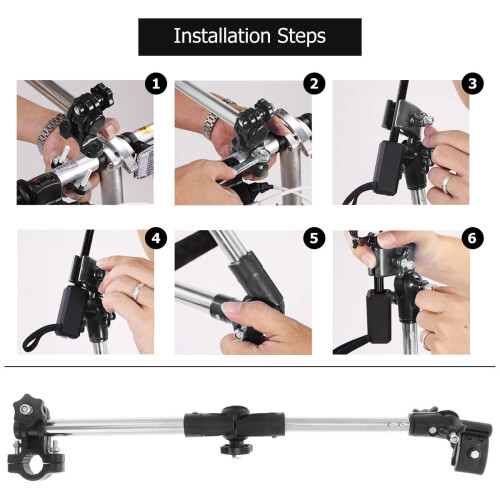 Support de guidon pliable pour vélo, poussette ou fauteuil roulant 2