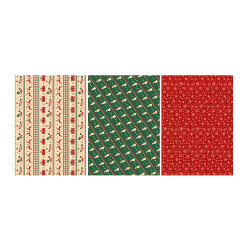 Christmas gift wrapping paper set colorful 6 pcs 1