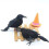 Διακοσμητικά Κοράκια για Halloween με Μαύρα Γκλίτερ Φτερωτά Πουλιά 6 Τεμάχια 5