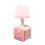 LED Bedside Lamp with Remote Control and USB Adapter Pink 2
