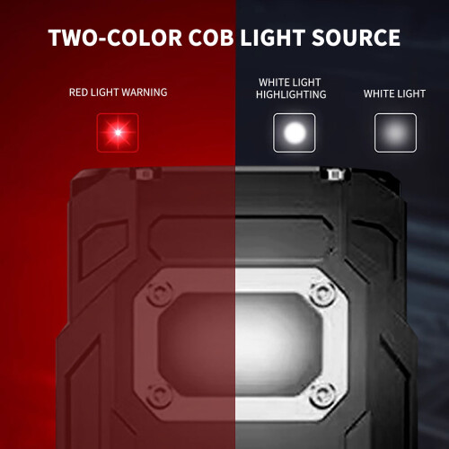 Lanterna LED Fankiway com base magnética e luz vermelha COB1 1