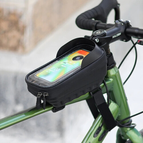 Bolsa frontal impermeável para bicicleta com tela sensível ao toque de 7 polegadas 1