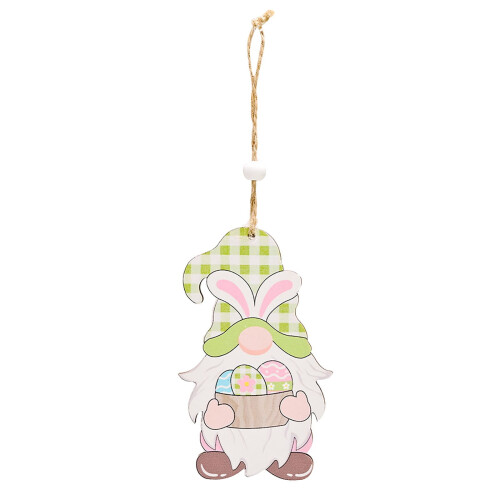 pendentif lapin de Pâques en bois 1