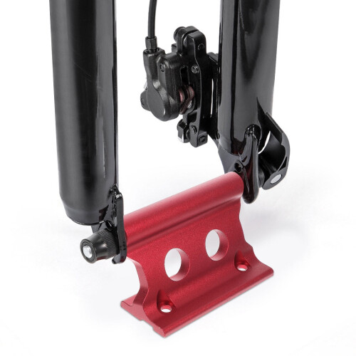 Fietsvorkklemslot rood aluminiumlegering 1