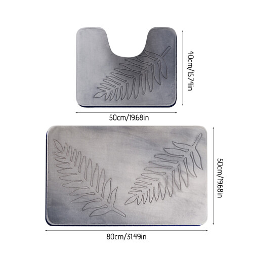 Tapis de sol en forme de feuille, absorbant et antidérapant (2 pièces) 1