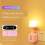 LED Bedside Lamp with Remote Control and USB Adapter Pink 5