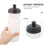 Giyblacko vannflaske av plast, 355 ml, hvit 8
