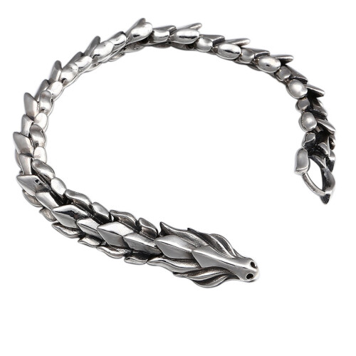 Bracciale da uomo in argento sterling con drago, 1 pezzo 1
