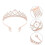 Kit composto da fascia e tiara con strass per la festeggiata (1 set) 5