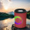 Caixa de som Bluetooth Fankiway com luzes coloridas e 5