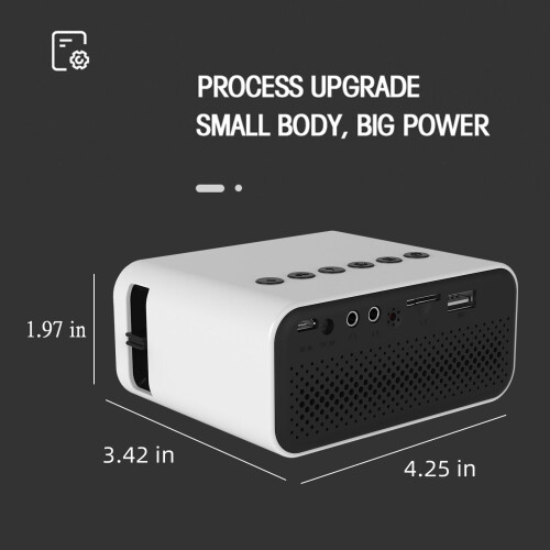 Fankiway HD-projektor 24ANSI Lumen USB AV Micro SD 2