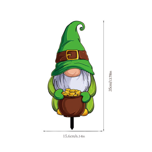 Décoration extérieure verte pour la Saint-Patrick avec piquets 2