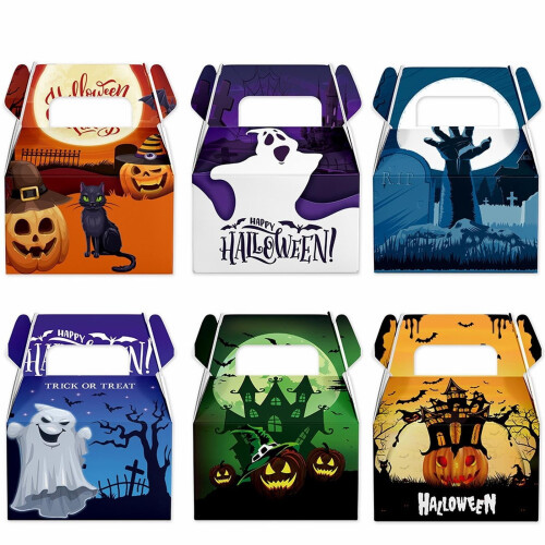 Scatole per feste di Halloween con manico, 12 pezzi 1