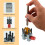 Mini tornillo de banco Grusce de aleación de aluminio ajustable de 100 mm 5