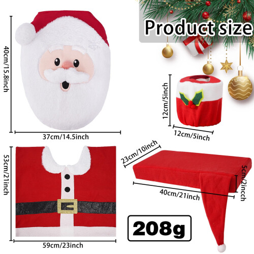 Weihnachtsmann-Türdekorationsset, 4-teilig 2