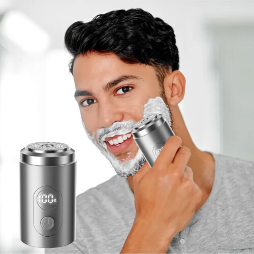 Barbeador masculino recarregável com cabeça flutuante e USB-C 1