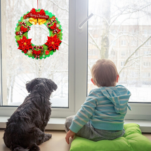 Weihnachtswandaufkleber, 3D-Papiergirlande, 1 Set 2
