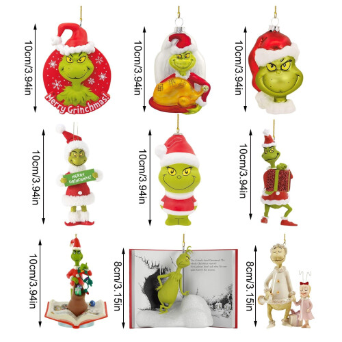 Acrylic Green Christmas Tree Ornament Single-Side Printed 1 1