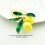 Rond de serviette citron jaune décoratif (6 pièces) 3