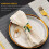 Rond de serviette citron jaune décoratif (6 pièces) 8