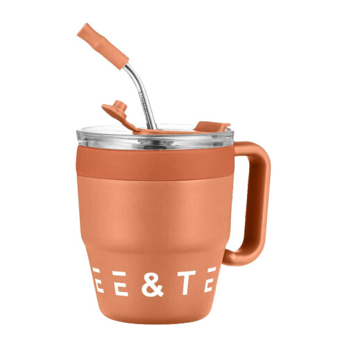 Vaso térmico de acero inoxidable con estampado de estrellas, doble capa, 500 ml. 1