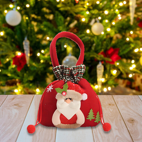 conjunto de sacolas decorativas para presentes de Natal para doces 1