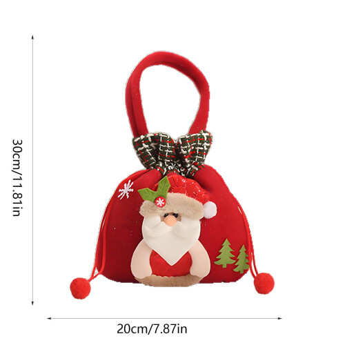 conjunto de sacolas decorativas para presentes de Natal para doces 2