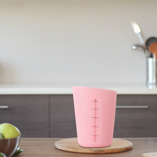 Silikon-Messbecher, rosa, 500 ml, flexibel, spülmaschinenfest 1