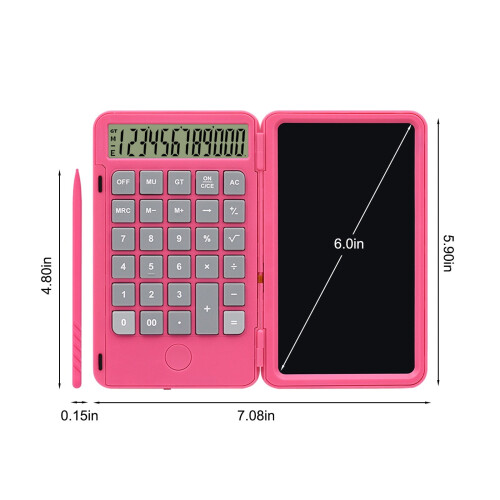 Calculator solar cu blocnotes și tabletă de scris cu 12 cifre 2