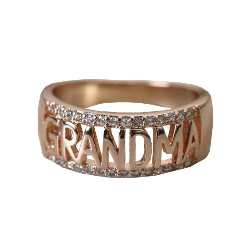 Γυναικείο δαχτυλίδι από ασήμι 925 με γράμματα και στρας για γυναίκες 1