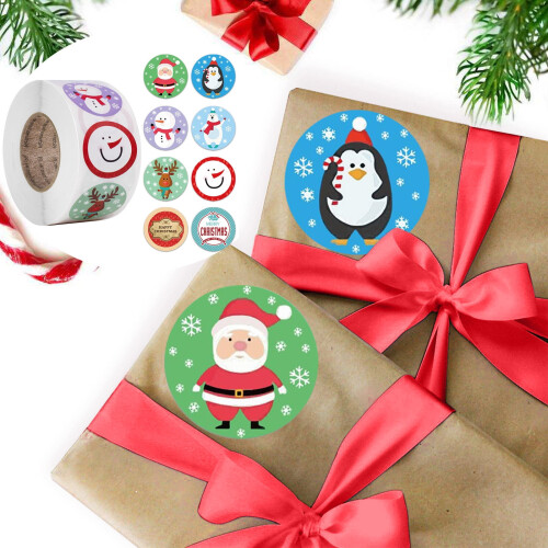 Weihnachtsdekorationsaufkleber, 1 Rolle, 500 Stück 1