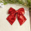 Laço de fita natalina com glitter vermelho, 30 x 25 cm (11,8 x 9,8 polegadas) 6