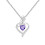 Collar con colgante de corazón bicolor con microincrustaciones 2