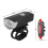 XOAIHY Bicycle Front and Rear Light Kit USB Rechargeable 3 5