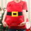 Saco de Natal de veludo vermelho com cordão, 68,5 x 33 cm (27 x 13 polegadas) 5