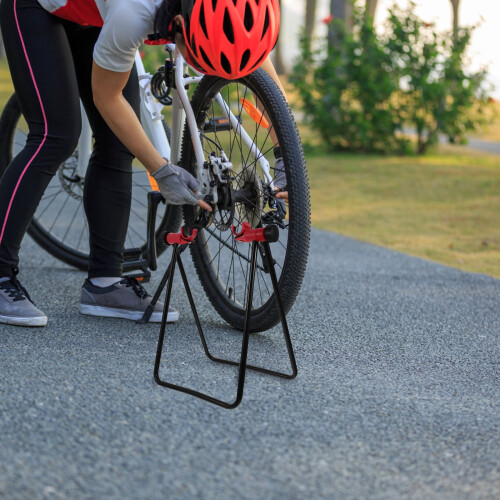 Suporte de reparo elétrico para bicicletas, em ferro, triangular vertical (1 peça) 2