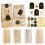 Presentpapper med prickiga randiga kraftpåsar, 24 set 2