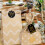 Presentpapper med prickiga randiga kraftpåsar, 24 set 5