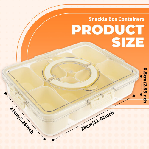 Boîte à goûter Grusce à 8 compartiments, portable 1