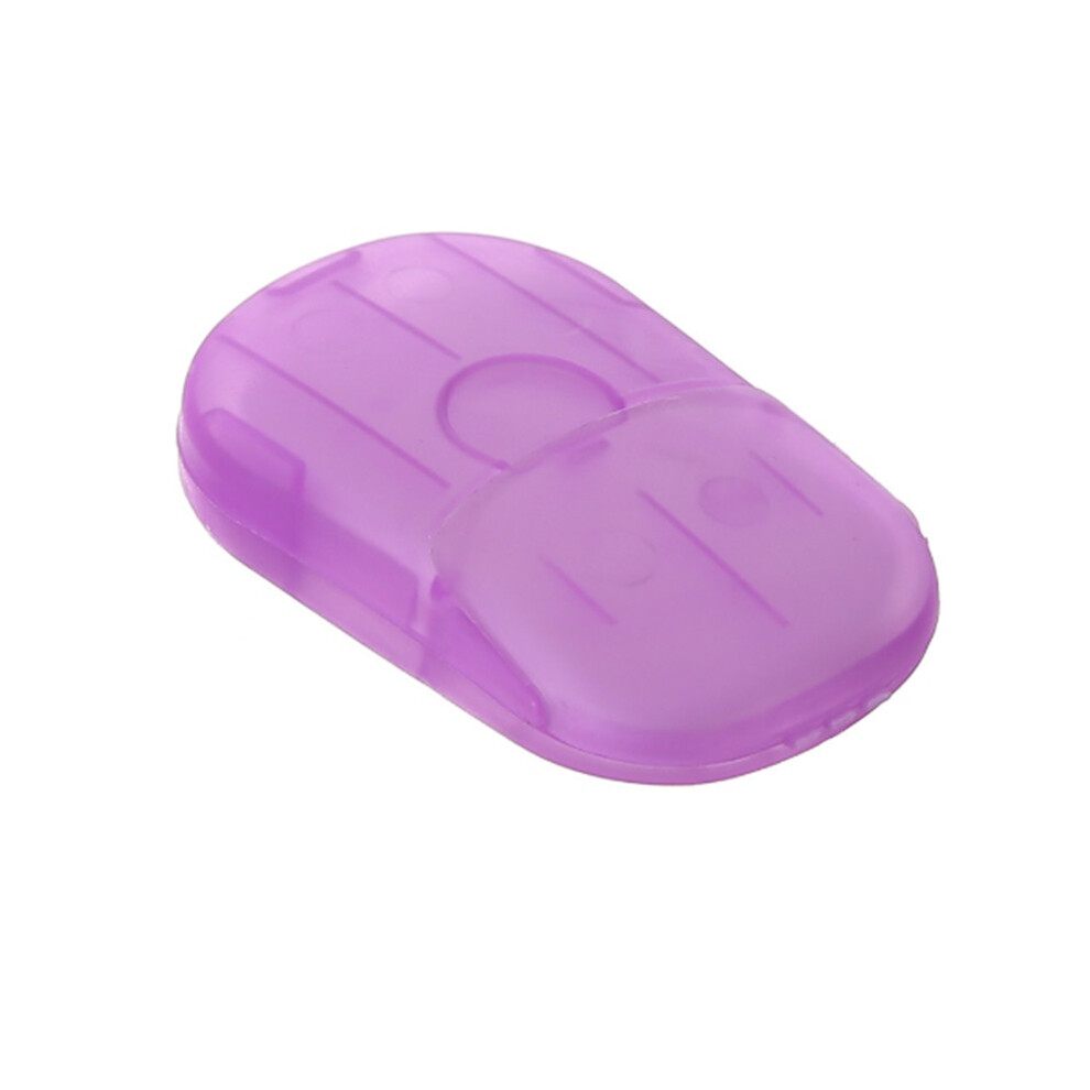Stoyotu (Purple) Portable Soap Paper Disposable Travel Camping Mini Cleaning Soaps For Washing Cleaning Hand For Outdoor Hiking Outdoor Supplies