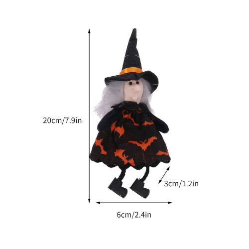 Halloween silinterihattu-nukkeriipuskoristesetti 2