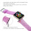 Lilla glitter silikonrem til Apple Watch 42 mm/44 mm 4
