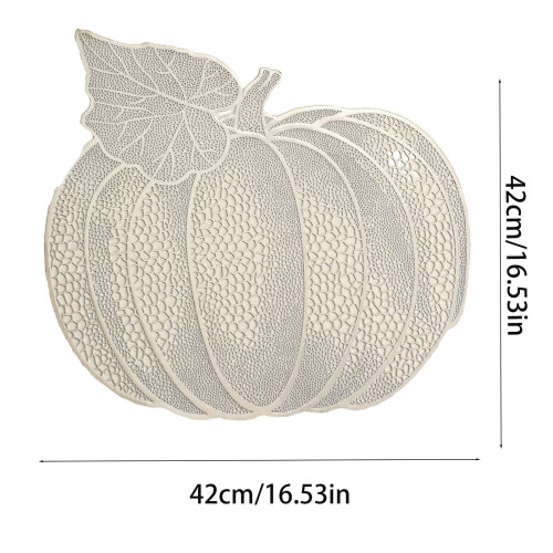 Pompoen placemats, herfstthema, hittebestendig, 4-pack 2