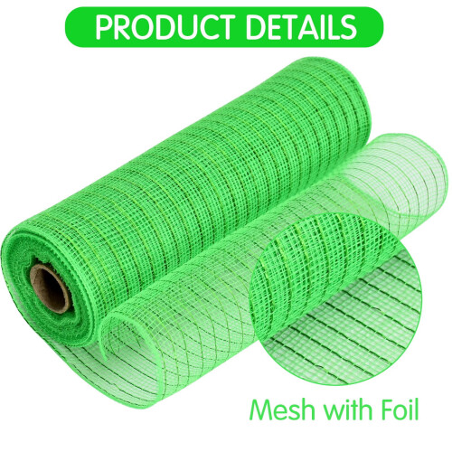 Poly Burlap Dekorativt Meshband 25 cm brett, 4 rullar 1