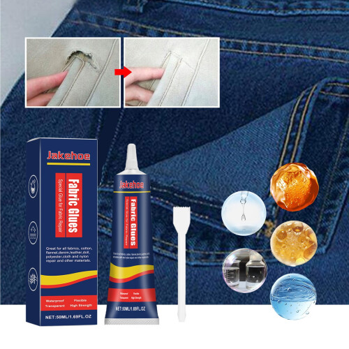 Fankiway transparenter Textilkleber, waschbar, 50 ml 2